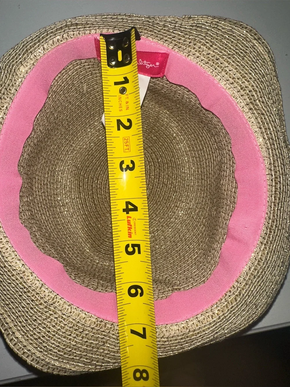 Lilly Pulitzer Girls Straw Fedora Hat Tropical Print Band Beach Sun